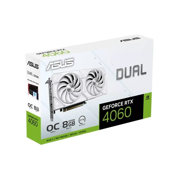 ASUS Dual GeForce RTX™ 4060 EVO White OC Edition 8GB GDDR6 məhsul şəkli