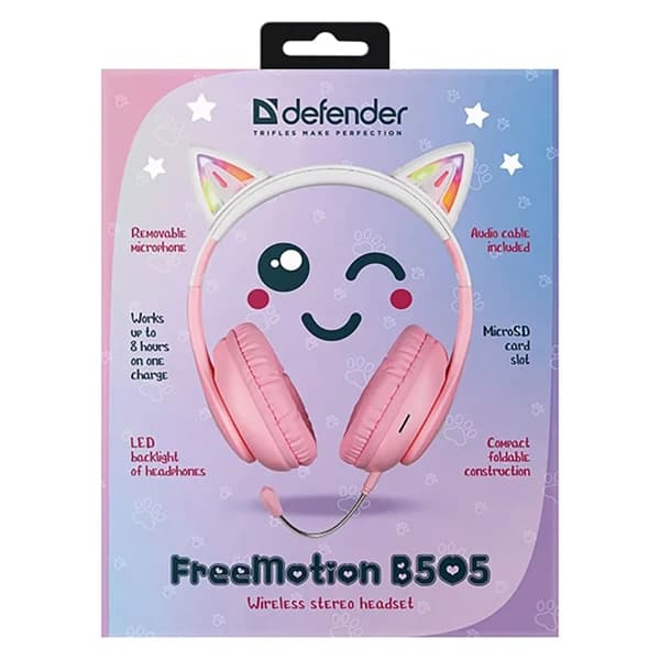 Defender FreeMotion B505 Wireless Stereo Headset Pink 63505 məhsul şəkli