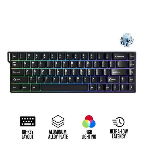 Ajazz AK680 V2 ABS Black məhsul şəkli
