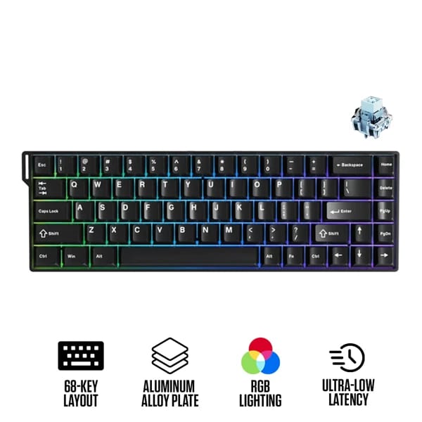 Ajazz AK680 V2 ABS Black məhsul şəkli