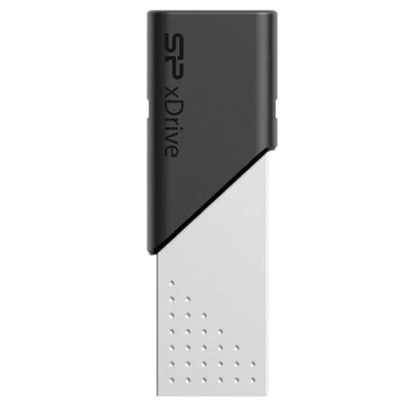 Silicon Power xDrive Z50 Flash Drive 32GB Lightning for iPhoneUSB 3 Silver SP032GBLU3Z50V1S-N