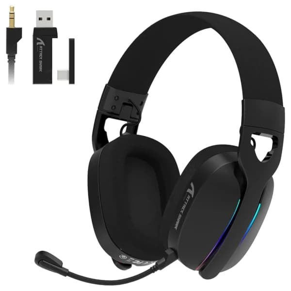 Attack Shark L90 TriMode Wireless Black Headset məhsul şəkli