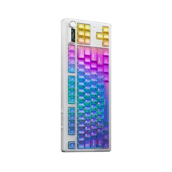 Ajazz MK87 PRO Side-Engraved White Matte Translucent məhsul şəkli